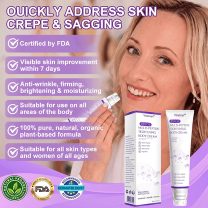 HISKIN®💟PDRN Multi-Peptide Massaging Body Roller Cream- Anti-aging, Hydrating, Skin Firming & Lifting, Skin Repair, Even Tone, Acne and Dark Spot Treatment, Wart and Mole Removal, and Psoriasis Relief