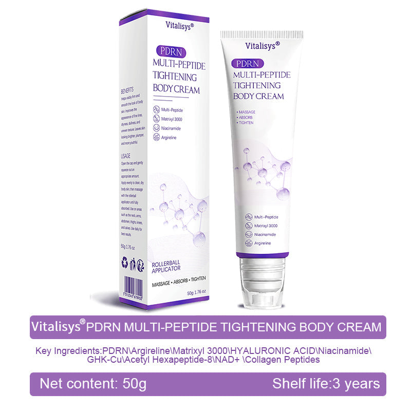 HISKIN®💟PDRN Multi-Peptide Massaging Body Roller Cream- Anti-aging, Hydrating, Skin Firming & Lifting, Skin Repair, Even Tone, Acne and Dark Spot Treatment, Wart and Mole Removal, and Psoriasis Relief