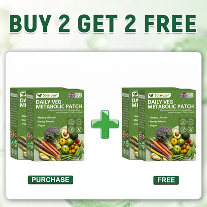 🌿 Official UK Stockist | Solaroza® Daily Vegetable Metabolic Patch Harnessing organic plant extracts and phytonutrients from 39 vegetables and leafy greens. Our patches support natural detox, healthy digestion, and metabolic reset