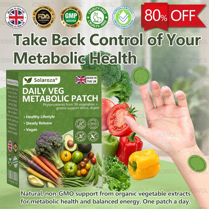 🌿 Official UK Stockist | Solaroza® Daily Vegetable Metabolic Patch Harnessing organic plant extracts and phytonutrients from 39 vegetables and leafy greens. Our patches support natural detox, healthy digestion, and metabolic reset