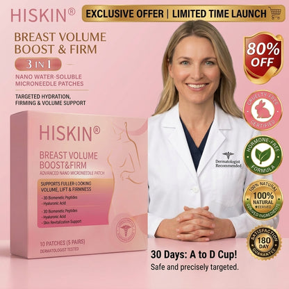 🏆 HISKIN® ✨ Breast Volume Boost & Firming Nano Microneedle Patches 🎀 Lift sagging, restore fullness—no surgery, no injections, zero irritation.